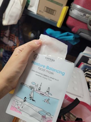 세뚜아(Cettua) 나우[세뚜아] 모이스처 밸런싱 페이셜 마스크 Cettua Moisture Balancing Facial Mask 4매 — 5점을 준 리뷰어가 2023년 12월 올린 사용 사진