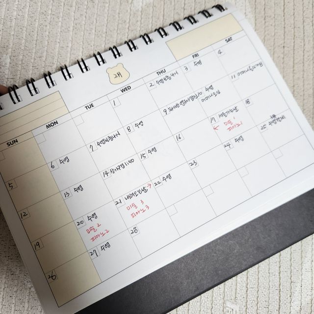 리훈 곰부 세우는 체크리스트 위클리 탁상 플래너 주간 일주일 계획표 리뷰 사진