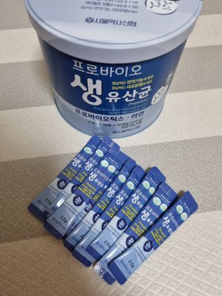 서울약사신협_프로바이오생유산균_2.5G x 100포 — 5점을 준 리뷰어가 2021년 4월 올린 사용 사진