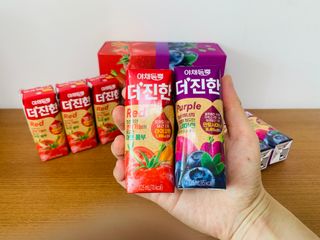 [롯데칠성] 야채듬뿍 더'진한 [롯데칠성] 야채는 이제 COLORFULL! 야채듬뿍  더 진한 레드 4개 +퍼플 4개 (총 8개) — 5점을 준 리뷰어가 2023년 6월 올린 사용 사진