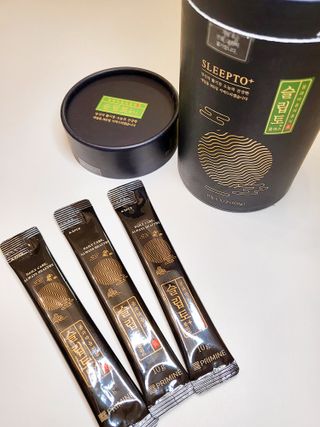 프리마인 자체 기업부설 연구소에서 찾아낸 건강한 수면의 비밀.  슬립토 플러스 30포 — 5점을 준 리뷰어가 2023년 4월 올린 사용 사진