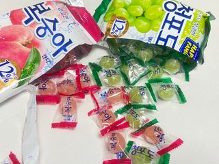 청포도캔디 복숭아캔디 — 5점을 준 리뷰어가 2022년 11월 올린 사용 사진