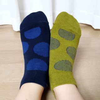 [사이즈가 있는 양말 필로이] 여자 스니커즈 발목 양말 5족 세트【 S, M, L, 】3가지 사이즈 — 5점을 준 리뷰어가 2022년 7월 올린 사용 사진