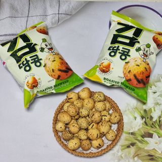 오리온 오징어땅콩의 짭짤고소 신제품, 구운김땅콩 — 5점을 준 리뷰어가 2022년 5월 올린 사용 사진