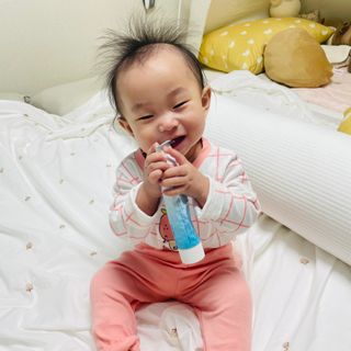 유비맘 궁디팡팡 내의/내복 상하세트 — 4.5점을 준 리뷰어가 2021년 2월 올린 사용 사진