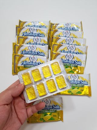 마요라 히말라야 솔트 캔디 2종-페퍼민트 맛, 라임민트 맛 — 5점을 준 리뷰어가 2022년 12월 올린 사용 사진