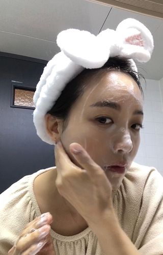 라플로렐 프로방스 로즈 폼클렌저 — 4점을 준 리뷰어가 2022년 1월 올린 사용 사진