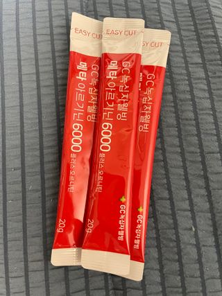 메타아르기닌 GC녹십자웰빙 메타 아르기닌 6000 플러스 오르니틴 — 3점을 준 리뷰어가 2022년 6월 올린 사용 사진