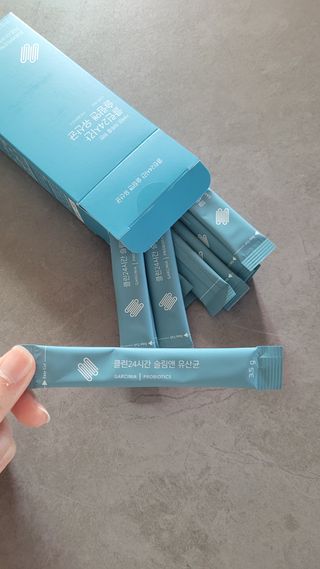 클린24시간 슬림앤유산균 1박스 (3.5g X 15포) — 5점을 준 리뷰어가 2022년 9월 올린 사용 사진