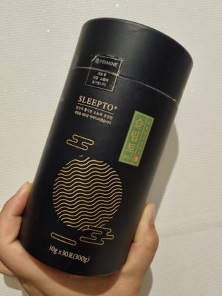 프리마인 자체 기업부설 연구소에서 찾아낸 건강한 수면의 비밀.  슬립토 플러스 30포 — 5점을 준 리뷰어가 2023년 4월 올린 사용 사진