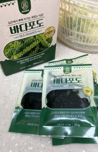 [피터씨마켓] 바다포도 100g(20g x 5봉) 우미부도 그린캐비어 ASMR 소분포장 — 5점을 준 리뷰어가 2024년 8월 올린 사용 사진