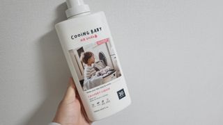 쿠잉베이비 에어워시 세탁세제,섬유유연제 1L — 5점을 준 리뷰어가 2023년 1월 올린 사용 사진