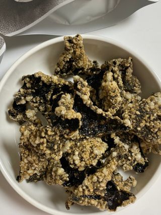 오봉산꽃부각 [만나식품] 오봉산 꽃부각 3가지 맛(오리지널, 새우맛, 매운고추맛) — 5점을 준 리뷰어가 2023년 1월 올린 사용 사진