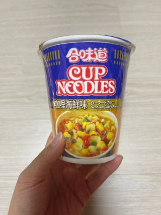 NISSIN 닛신 컵누들  4종 - 씨푸드오리지날, 씨푸드 스파이시, 씨푸드 커리, 씨푸드 XO소스 — 4점을 준 리뷰어가 2022년 5월 올린 사용 사진