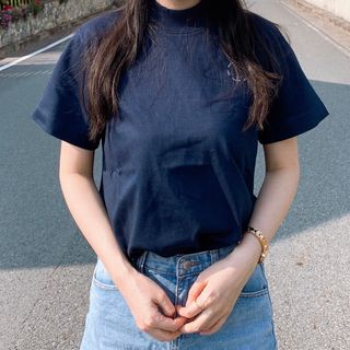 로서울 High Neck T-Shirt Navy, Gray — 5점을 준 리뷰어가 2021년 5월 올린 사용 사진