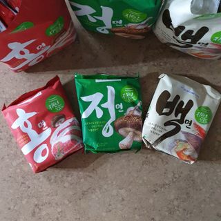 [풀무원] 자연은맛있다 정면, 백면, 홍면  세트 — 5점을 준 리뷰어가 2021년 4월 올린 사용 사진