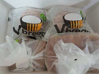 롯데제과 Vbread 포카치아식빵1개 + 미니식빵 1개 + 머핀 2개 세트 — 3점을 준 리뷰어가 2021년 9월 올린 사용 사진