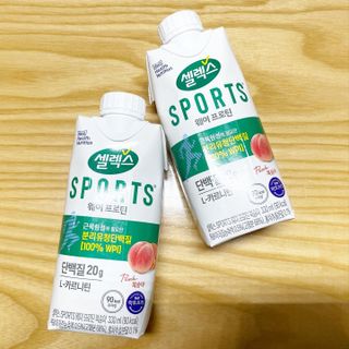 셀렉스스포츠 셀렉스 스포츠 웨이 프로틴 복숭아_ 330ml x 12팩 — 5점을 준 리뷰어가 2021년 10월 올린 사용 사진