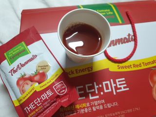 제이제이바이오 더단마토 프리미엄주스 100ml 30팩입 - 무설탕 스테비아 토마토즙 — 5점을 준 리뷰어가 2021년 12월 올린 사용 사진