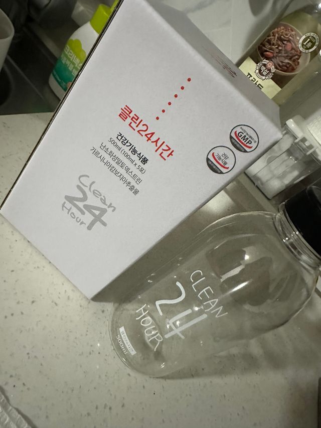클린24시간 1BOX(5포) + 전용보틀(500ml) 리뷰 사진