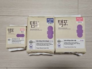 나우[템포] 템포 패드 내추럴 순면 생리대 SET(중형 슬림 + 대형 + 라이너) — 5점을 준 리뷰어가 2024년 4월 올린 사용 사진