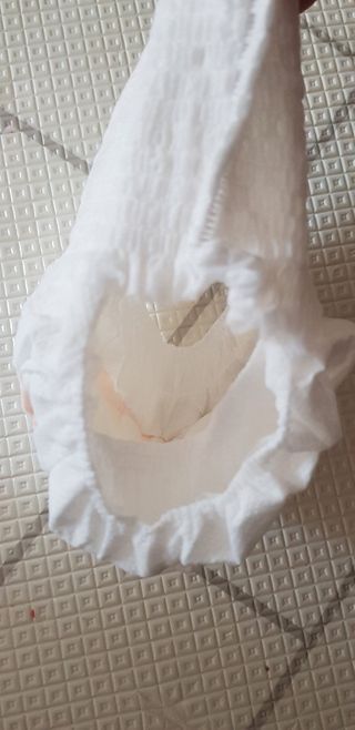 오브맘 밤 프리미엄 아기 기저귀 팬티형 밴드형 — 5점을 준 리뷰어가 2021년 1월 올린 사용 사진