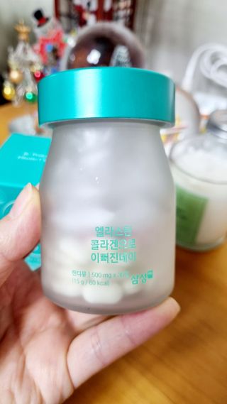체인미 엘라스틴 콜라겐으로 이뻐진데이 500mg x 30정 — 5점을 준 리뷰어가 2021년 12월 올린 사용 사진