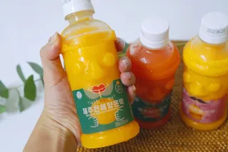 탐라원 제주의 맛, 몬딱주스 4종세트 - 한라봉몬딱주스, 천혜향몬딱주스, 청귤에이드, 당근몬딱주스 — 5점을 준 리뷰어가 2021년 9월 올린 사용 사진