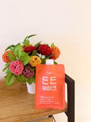 [덜다] 든든 식물성 단백질 쉐이크 40g X 7입 (곡물/딸기) — 5점을 준 리뷰어가 2023년 8월 올린 사용 사진