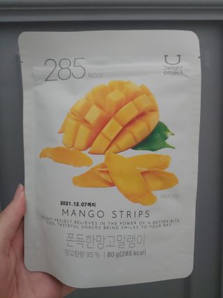 딜라이트 프로젝트 쫀득한 망고말랭이 5입 기획상품 — 5점을 준 리뷰어가 2021년 6월 올린 사용 사진