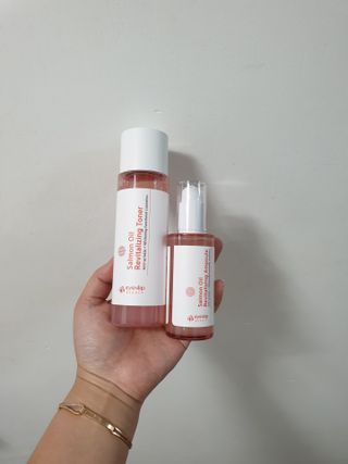 아이앤립 / EYENLIP 아이앤립 연어오일 리바이탈라이징 토너+앰플+크림 3종 세트 — 4.5점을 준 리뷰어가 2021년 6월 올린 사용 사진