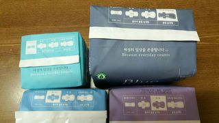 블루블루 유기농 순면 커버 생리대 — 4점을 준 리뷰어가 2021년 1월 올린 사용 사진