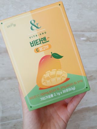 비타앤C 레몬맛, 망고맛 — 5점을 준 리뷰어가 2021년 4월 올린 사용 사진
