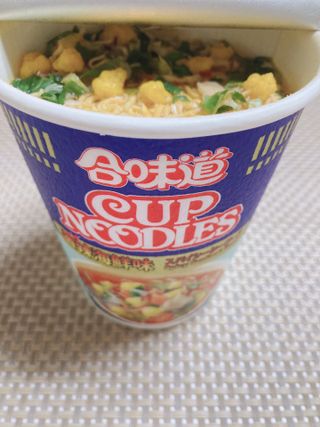 NISSIN 닛신 컵누들  4종 - 씨푸드오리지날, 씨푸드 스파이시, 씨푸드 커리, 씨푸드 XO소스 — 4점을 준 리뷰어가 2022년 4월 올린 사용 사진