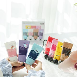 쿤달 BT21 시어버터 앤 마카다미아 퓨어 핸드크림 50ml 7구 기프트 세트 — 5점을 준 리뷰어가 2021년 3월 올린 사용 사진