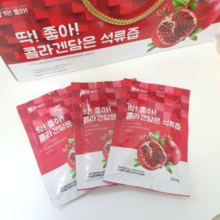 미쁨생활건강 콜라겐 담은 석류즙 70ml x 30포 — 5점을 준 리뷰어가 2021년 9월 올린 사용 사진