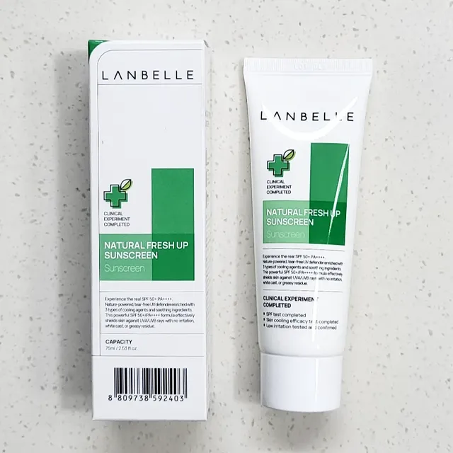 랑벨 내츄럴 프레시 업 선크림 75ml 리뷰 사진