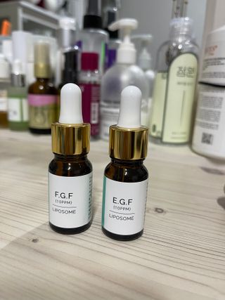 랑팡 EGF+FGF 10ppm 리포좀 앰플 원액 10ml — 5점을 준 리뷰어가 2021년 10월 올린 사용 사진
