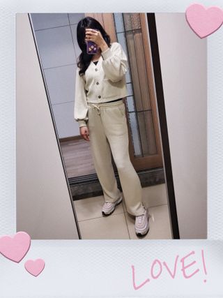 프런투라인 비마이 봄버 포켓 크롭 가디건 — 5점을 준 리뷰어가 2022년 3월 올린 사용 사진