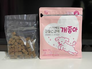 My Pet Care 천연단백질 관절건강에 개좋아 — 5점을 준 리뷰어가 2021년 1월 올린 사용 사진