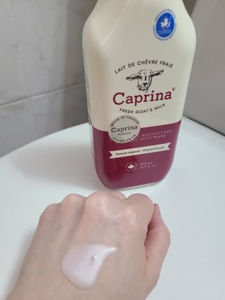 카프리나 프레쉬 산양밀크 어메이징 바디워시 500ml(오리지널향) — 5점을 준 리뷰어가 2023년 4월 올린 사용 사진