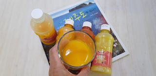 탐라원 제주의 맛, 몬딱주스 4종세트 - 한라봉몬딱주스, 천혜향몬딱주스, 청귤에이드, 당근몬딱주스 — 5점을 준 리뷰어가 2021년 8월 올린 사용 사진