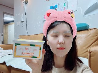 제주인디 비타민 씨 데일리 모닝 케어 마스크 — 5점을 준 리뷰어가 2023년 12월 올린 사용 사진