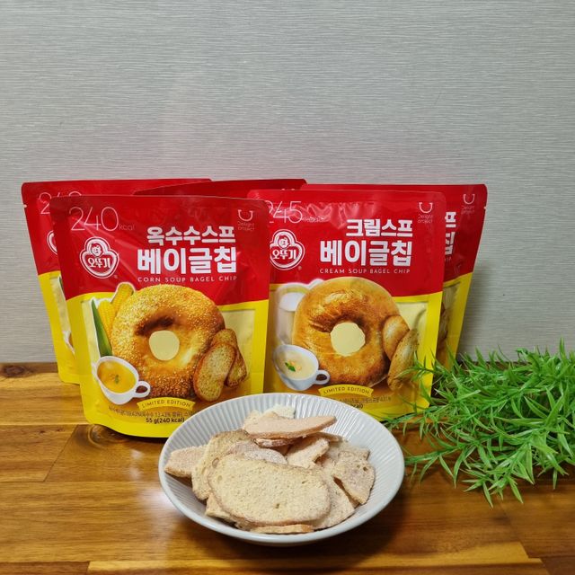 딜라이트 프로젝트 오뚜기스프 베이글칩 2종 리뷰 사진