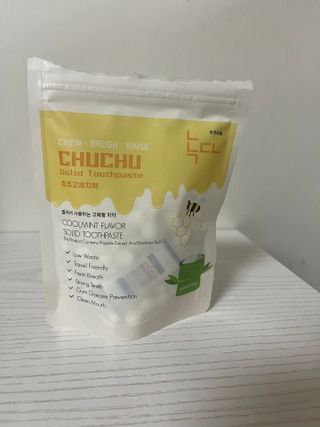 녹다 츄츄고체치약 150정 프로폴리스 죽염 씹는 치약 — 5점을 준 리뷰어가 2022년 12월 올린 사용 사진