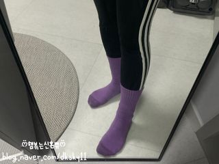 [사이즈가 있는 양말 필로이] 여자 트레킹 양말 3족 세트【 S, M, L 】3가지 사이즈_컬러 별로 1족씩 — 5점을 준 리뷰어가 2022년 9월 올린 사용 사진
