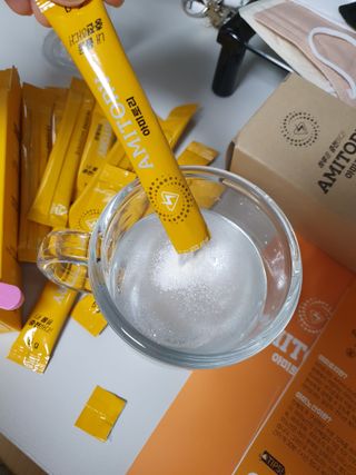 주식회사 씨크릿비에프랩 마시는 아미노산 아미토리 열대과일맛 14포 [1포, 5g / 보틀증정] — 5점을 준 리뷰어가 2023년 3월 올린 사용 사진