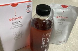 클린24시간 1BOX(5포) + 전용보틀(500ml) — 4.5점을 준 리뷰어가 2022년 8월 올린 사용 사진