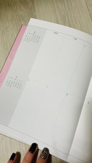 리훈 2023년 아이라이크 모눈 다이어리 미니달력 세트 — 5점을 준 리뷰어가 2022년 11월 올린 사용 사진
