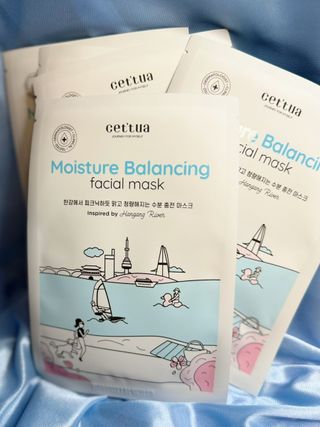 세뚜아(Cettua) [세뚜아] 모이스처 밸런싱 페이셜 마스크 Cettua Moisture Balancing Facial Mask 5매 — 5점을 준 리뷰어가 2024년 3월 올린 사용 사진